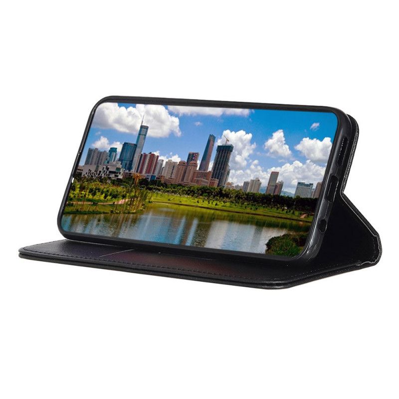 Folio Deksel Xiaomi Mi 10T / 10T Pro Svart Strukturert Delt Skinn