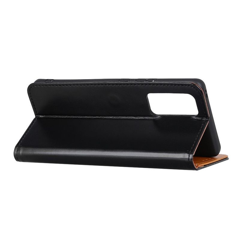 Folio Deksel Xiaomi Mi 10T / 10T Pro Svart Trefarget Skinneffekt