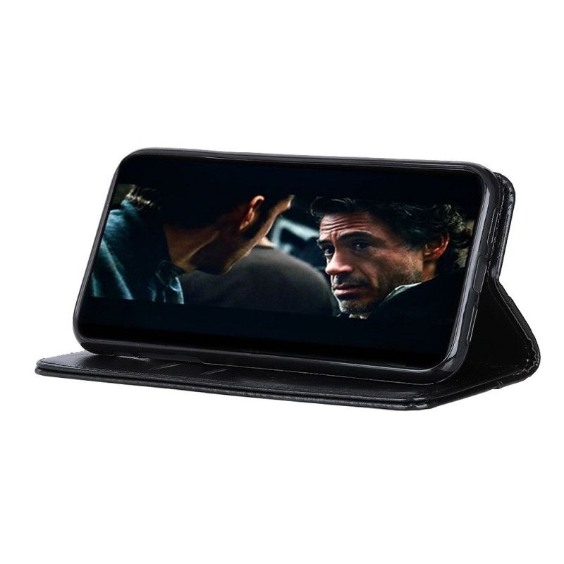 Folio Deksel Xiaomi Mi 10T / 10T Pro Svart Vintage Nagler I Delt Skinn