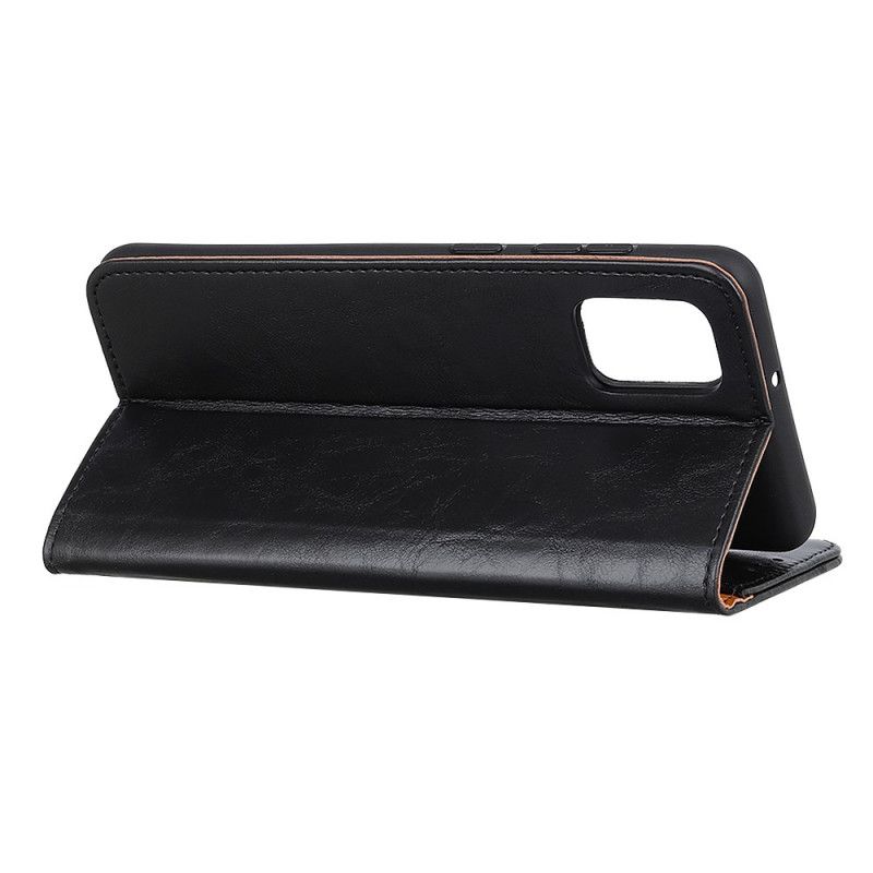 Lærdeksel Folio Deksel Xiaomi Mi 10T / 10T Pro Svart Mobildeksel Khazneh Eleganse Skinnstil