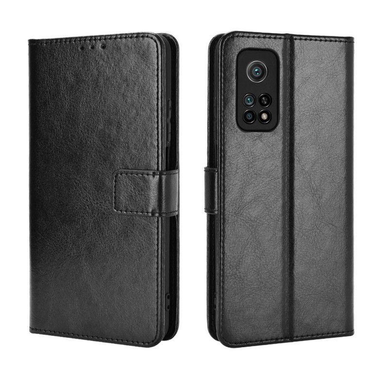 Lærdeksel Folio Deksel Xiaomi Mi 10T / 10T Pro Svart Prangende Kunstlær