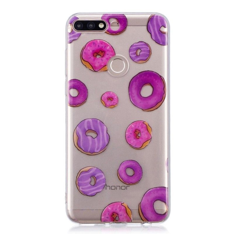 Deksel Huawei Y7 2018 Gjennomsiktig Donuts Fan Anti-fall