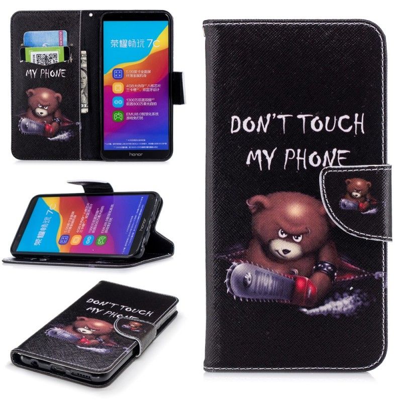 Folio Deksel Huawei Y7 2018 Farlig Bjørn