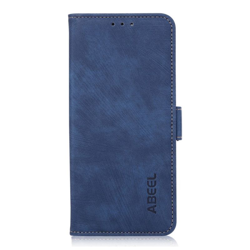 Lærdeksel Folio Deksel iPhone 16 Plus Vintage Semsket Skinneffekt Abeel