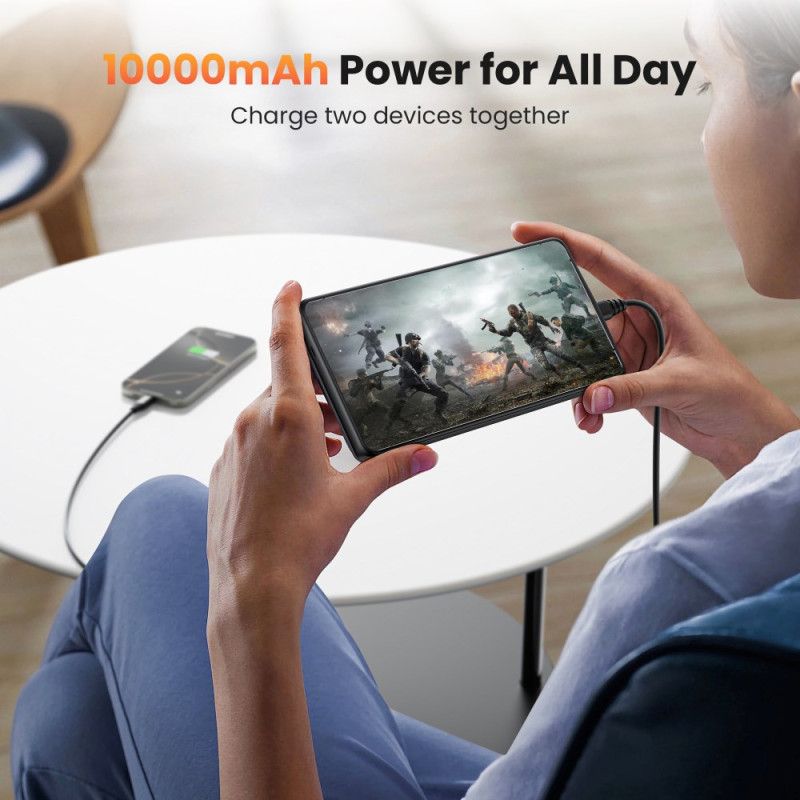 10000mah Batterideksel Til Samsung Galaxy S25 Plus / S24 Plus