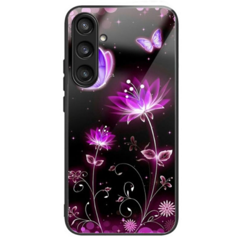 Deksel Samsung Galaxy S25 Plus 5g Mobildeksel Blomster Og Sommerfugler I Herdet Glass