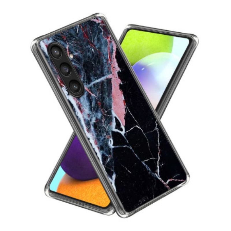 Deksel Samsung Galaxy S25 Plus 5g Svart Og Rosa Marmor Beskyttelse Deksel