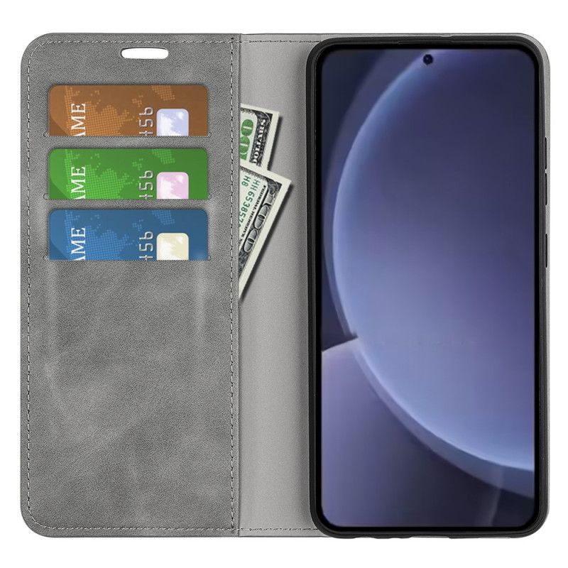 Folio Deksel Lær Samsung Galaxy S25 Plus 5g Klassisk