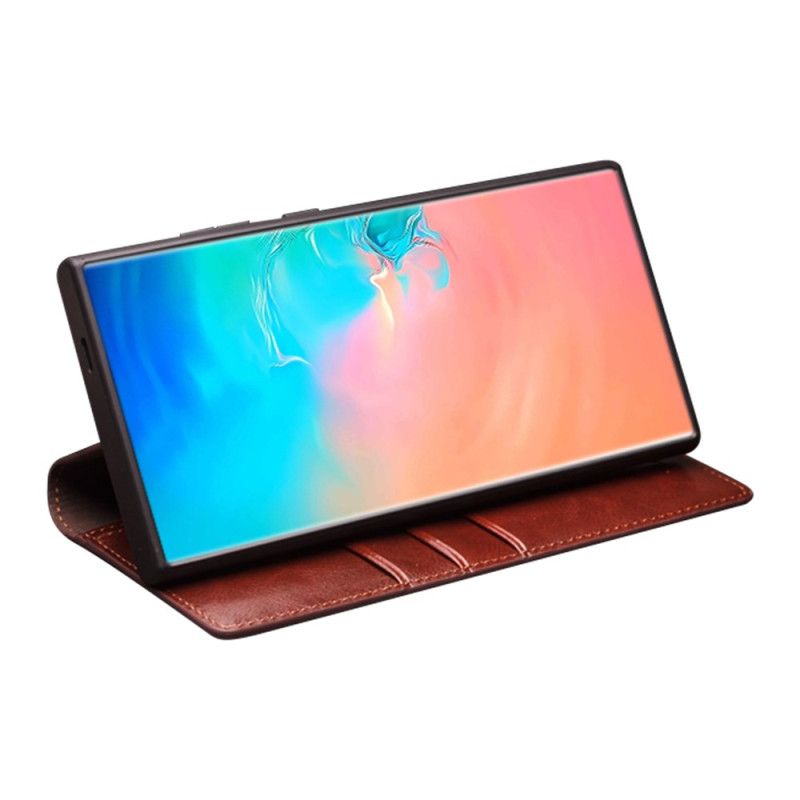 Folio Deksel Lær Samsung Galaxy S25 Plus 5g Mobildeksel Ekte Skinn