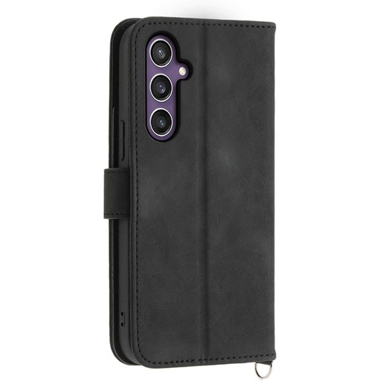 Folio Deksel Samsung Galaxy S25 Plus 5g Blomstermønster Og Stropper