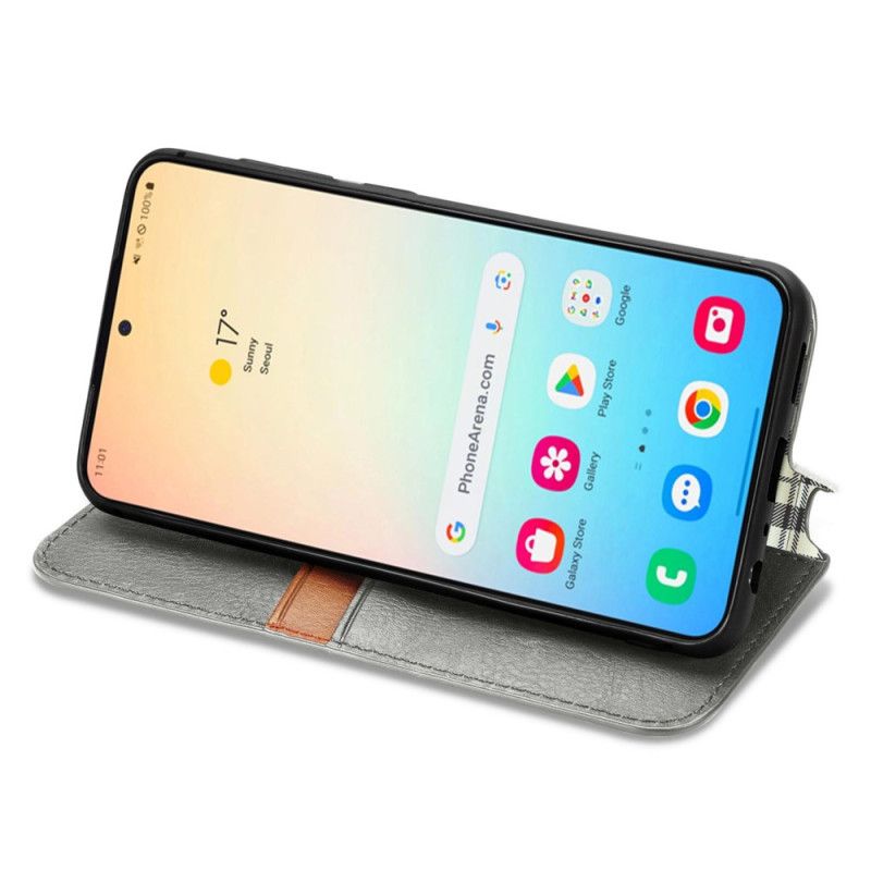 Folio Deksel Samsung Galaxy S25 Plus 5g Frise I Semsket Skinneffekt