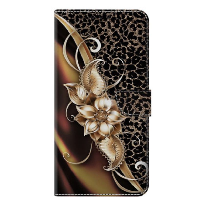 Folio Deksel Samsung Galaxy S25 Plus 5g Metalliske Blomster Beskyttelse Deksel