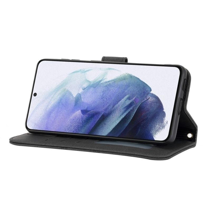 Lærdeksel Folio Deksel Samsung Galaxy S25 Plus 5g Mobildeksel Frise Og Stropp