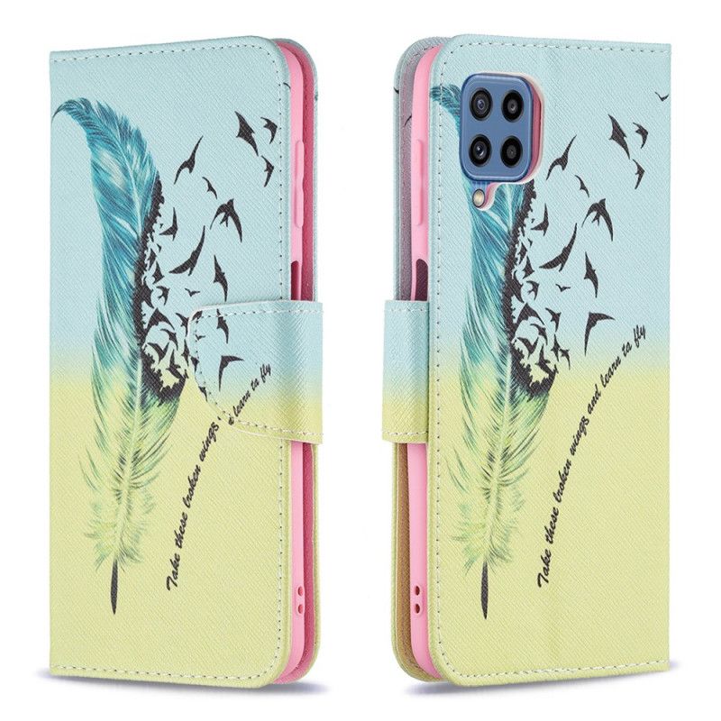 Folio Deksel Samsung Galaxy M32 Lær Å Fly
