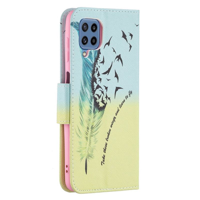 Folio Deksel Samsung Galaxy M32 Lær Å Fly