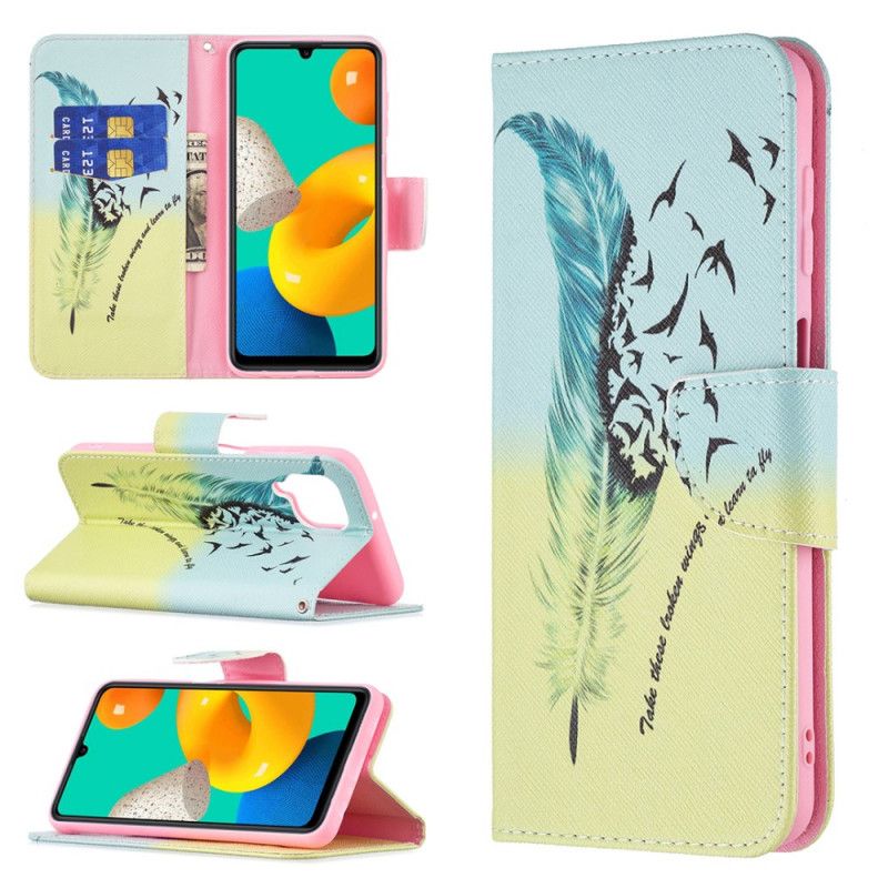 Folio Deksel Samsung Galaxy M32 Lær Å Fly