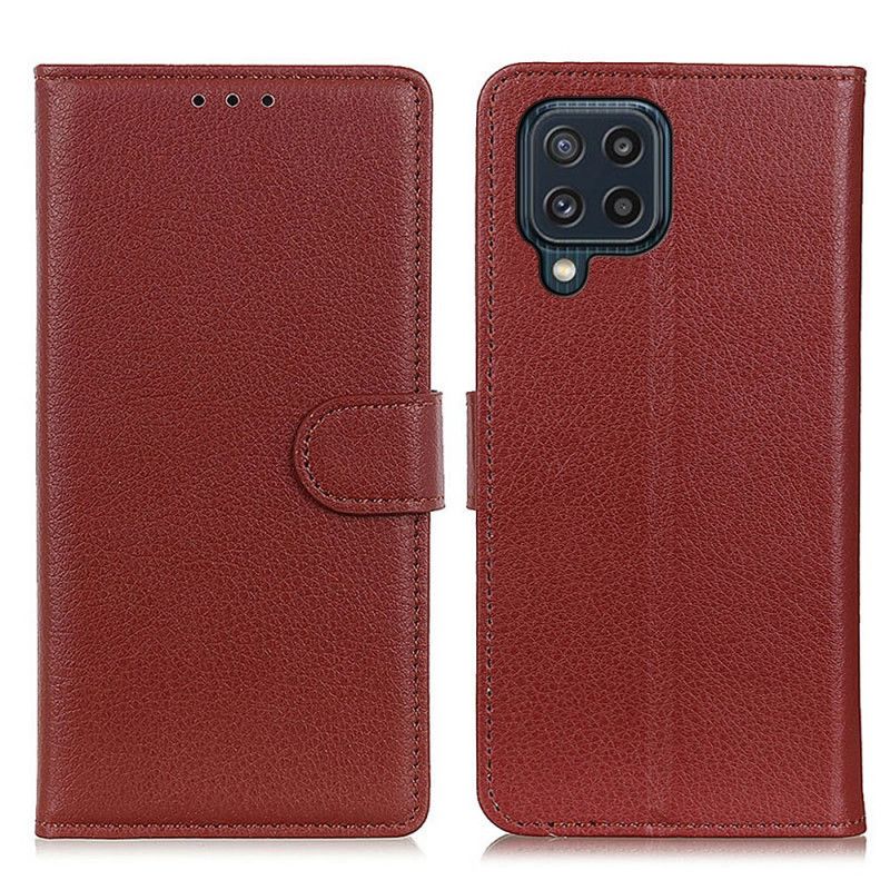 Folio Deksel Samsung Galaxy M32 Lychee Texture Beskyttelse Deksel