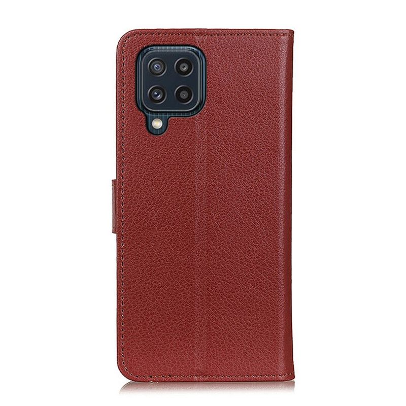Folio Deksel Samsung Galaxy M32 Lychee Texture Beskyttelse Deksel
