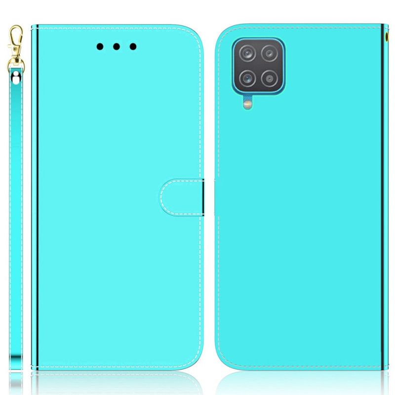 Folio Deksel Samsung Galaxy M32 Speildeksel I Imitert Skinn