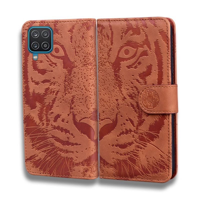 Folio Deksel Til Samsung Galaxy M32 Tiger Face Print