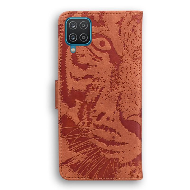 Folio Deksel Til Samsung Galaxy M32 Tiger Face Print