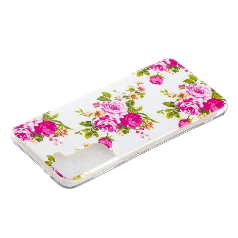 Deksel Samsung Galaxy S21 Plus 5G Fluorescerende Frihetsblomster