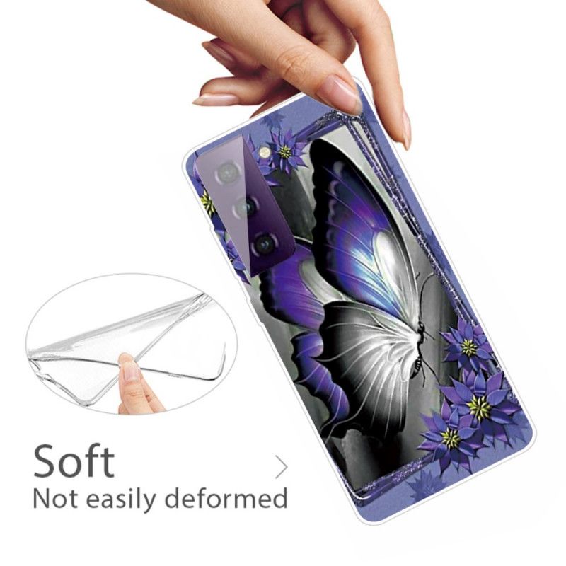 Deksel Samsung Galaxy S21 Plus 5G Mobildeksel Kongelig Sommerfugl