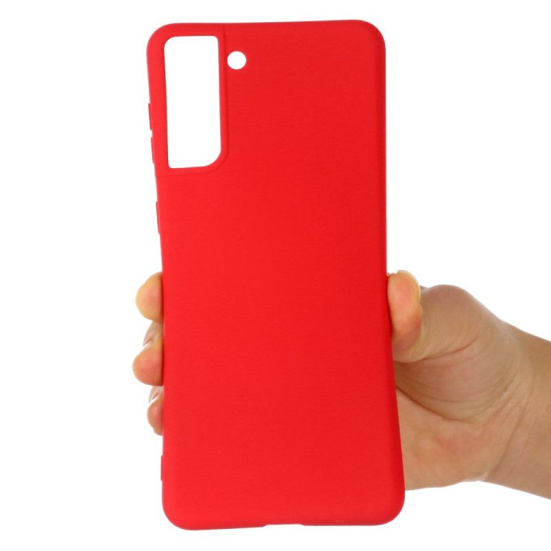 Deksel Samsung Galaxy S21 Plus 5G Svart Flytende Silikon Design Beskyttelse