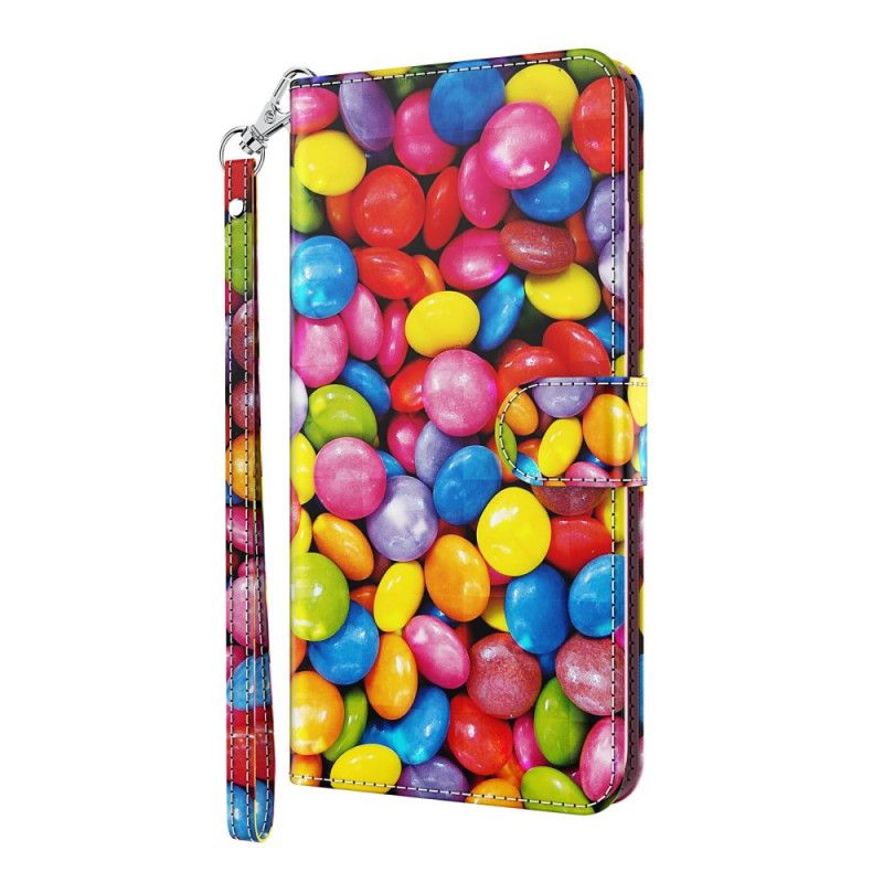 Folio Deksel Samsung Galaxy S21 Plus 5G Lys Spot Stripe Godteri