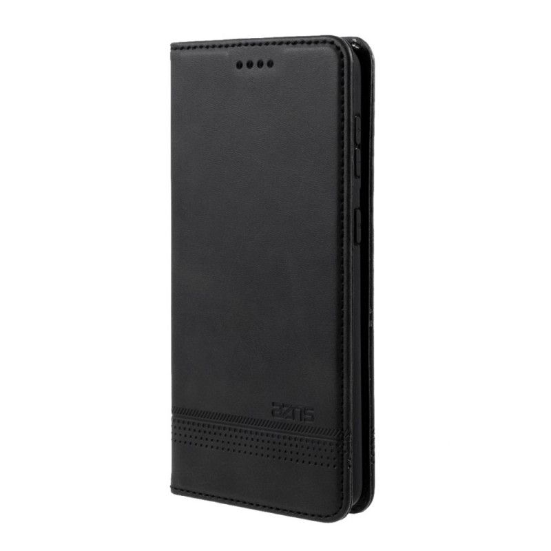 Folio Deksel Samsung Galaxy S21 Plus 5G Svart Azns Skinnstil Anti-fall