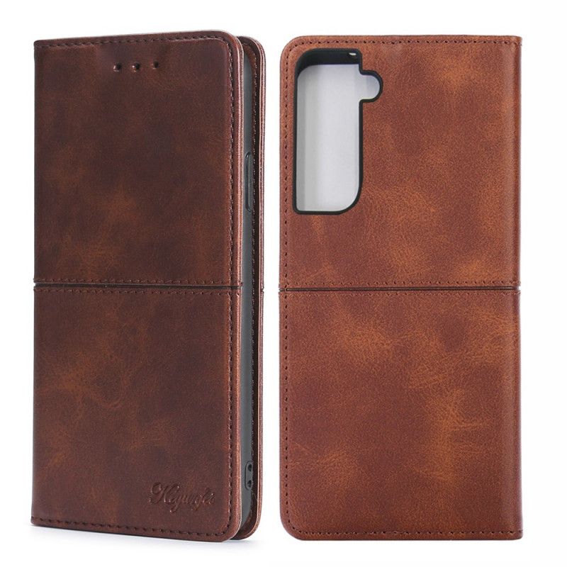 Folio Deksel Samsung Galaxy S21 Plus 5G Svart Couture Skinnstil Beskyttelse