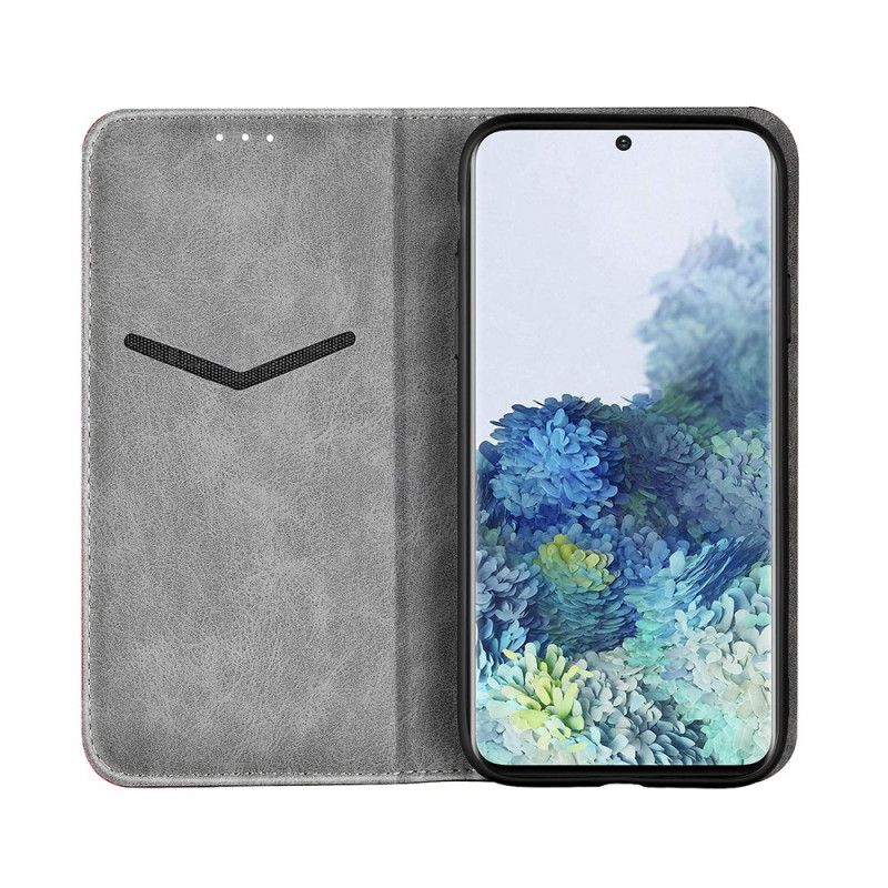 Folio Deksel Samsung Galaxy S21 Plus 5G Svart Tofarget Skinneffekt