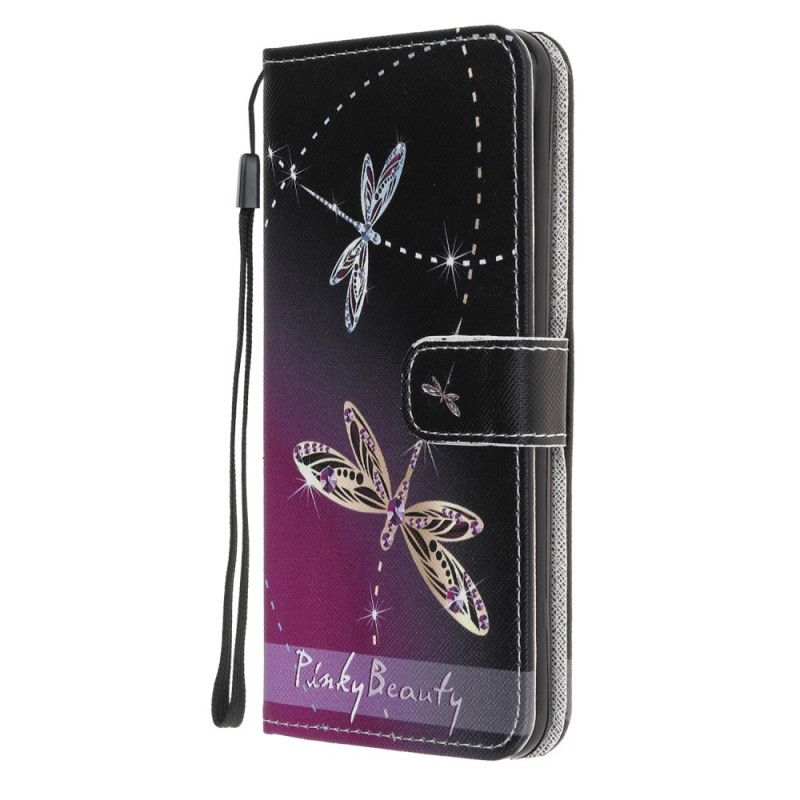 Folio Deksel for Samsung Galaxy M21 Øyenstikkere Med Tanga