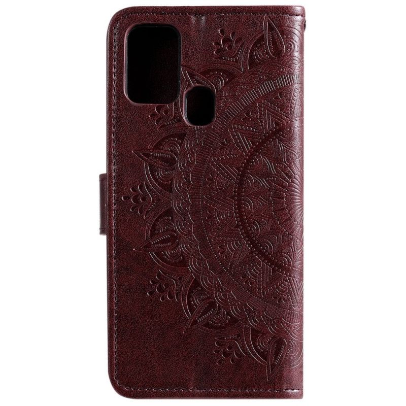 Folio Deksel Samsung Galaxy M21 Grå Solmandala