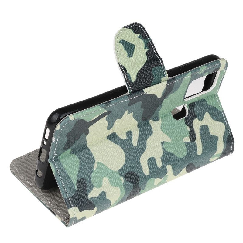 Folio Deksel Samsung Galaxy M21 Militær Kamuflasje