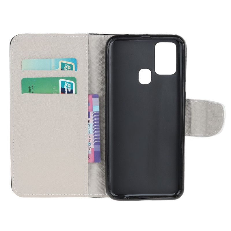 Folio Deksel Samsung Galaxy M21 Militær Kamuflasje