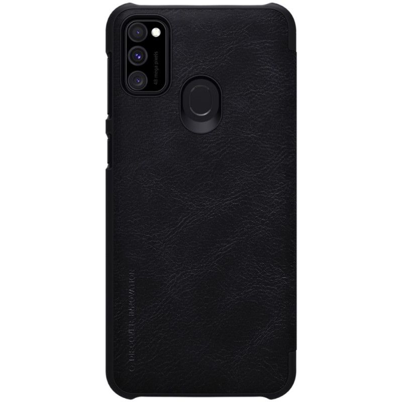 Folio Deksel Samsung Galaxy M21 Svart Mobildeksel Nillkin Qin-Serien
