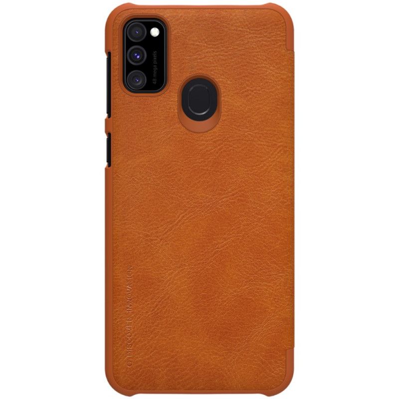 Folio Deksel Samsung Galaxy M21 Svart Mobildeksel Nillkin Qin-Serien