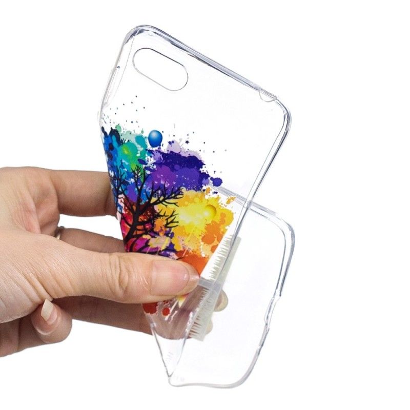 Deksel Huawei Y5 2018 Mobildeksel Gjennomsiktig Akvarell Tre