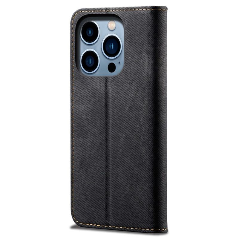Folio Deksel iPhone 16 Pro Jeansstoff