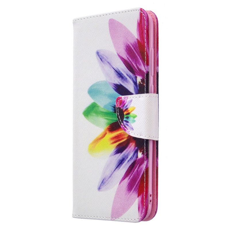 Folio Deksel Samsung Galaxy M11 Akvarellblomst