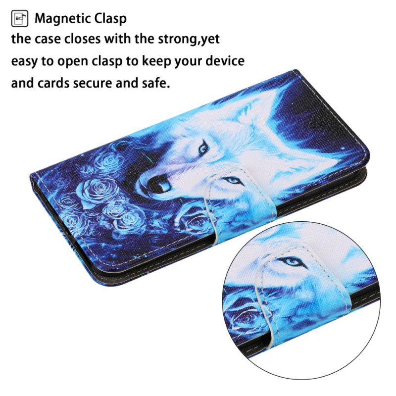 Folio Deksel Samsung Galaxy M11 Hvit Ulv