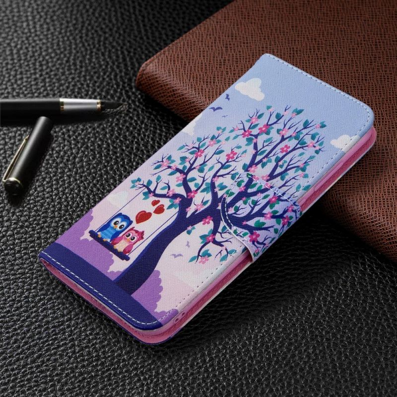 Folio Deksel Samsung Galaxy M11 Ugler På Svingen Anti-fall