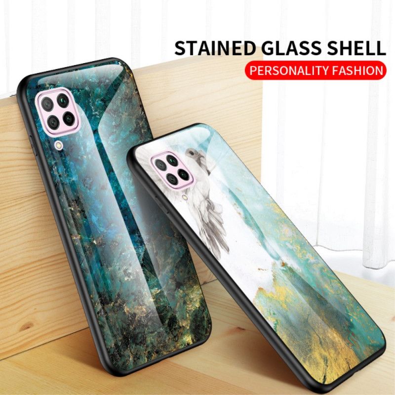 Deksel Huawei P40 Lite Svart Prematurfarger I Herdet Glass