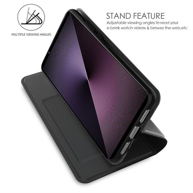 Folio Deksel Lær Sony Xperia 1 Vii Kortholder