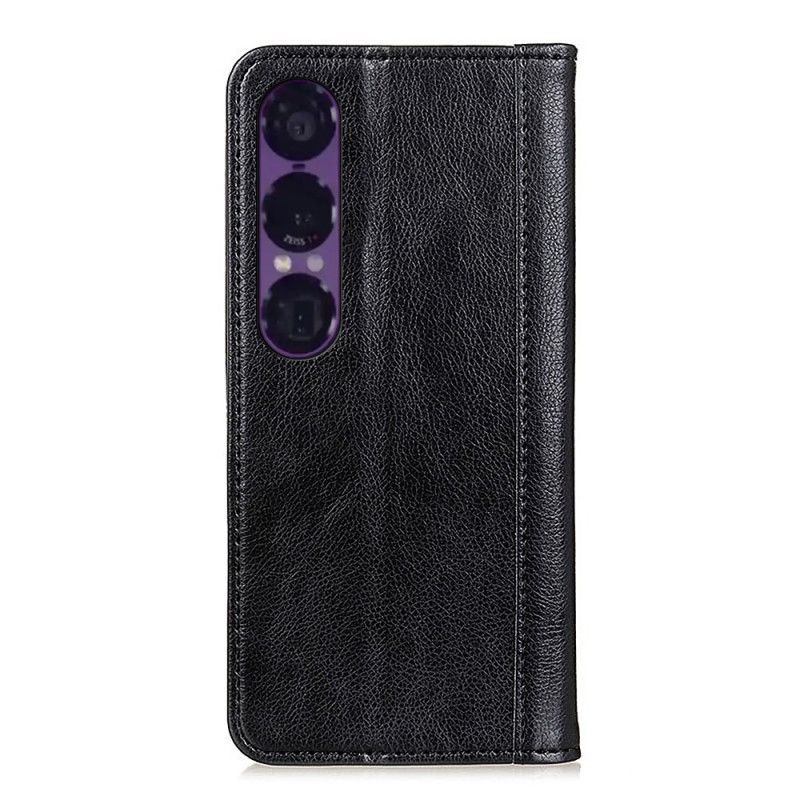 Folio Deksel Sony Xperia 1 Vii Splittskinn Beskyttelse Deksel