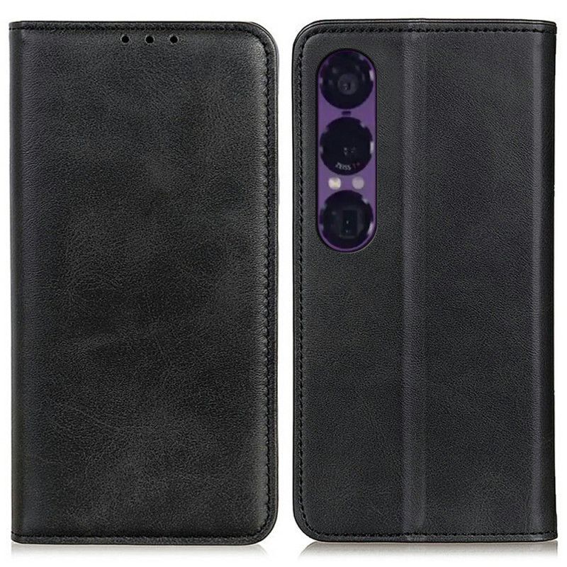 Folio Deksel Sony Xperia 1 Vii Splittskinn Vintage Beskyttelse Deksel