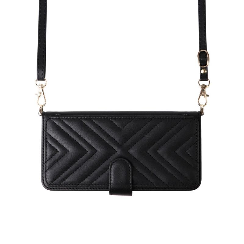 Folio Deksel Sony Xperia 1 Vii Vattert Med Stropp Og Skulderstropp Beskyttelse Deksel