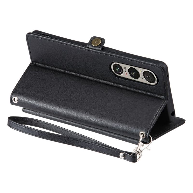 Folio Deksel Til Sony Xperia 1 Vii Veske Og Stropp