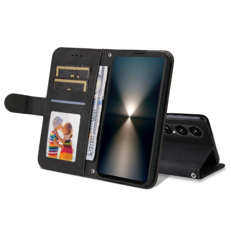 Folio Deksel Til Sony Xperia 1 Vii Vintage-effekt Med Nagler